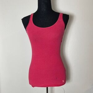 y2k Abercrombie & Fitch pink tank top with iconic moose symbol